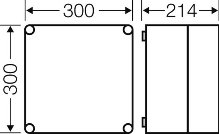 Actual product image Hensel Empty housing 275x275x9mm Mi 020 (Housing)