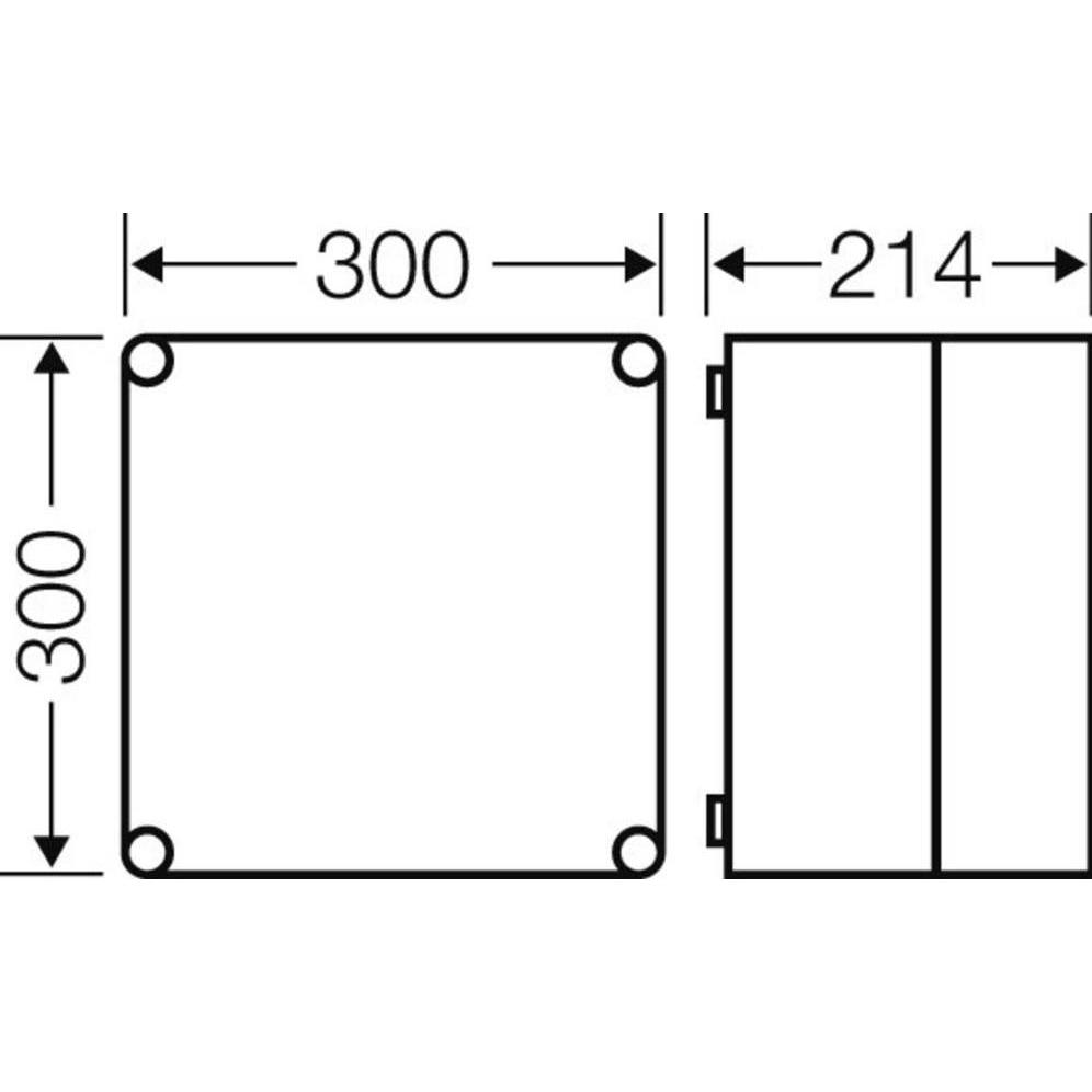 Thumbnail - Hensel Leergehäuse 275x275x9mm Mi 020 (Gehäuse), Elektronikzubehör + Gehäuse, Grau