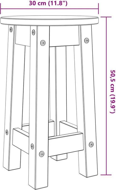 Produktbild vidaXL Barhocker 2 Stk.