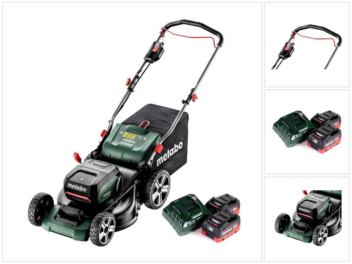 Produktbild Metabo RM 36-18 LTX BL 46 Akku Rasenmäher 36 V ( 2x 18 V ) 46 cm Brushless + 2x Akku 5,5 Ah + Ladege (Akkubetrieb)