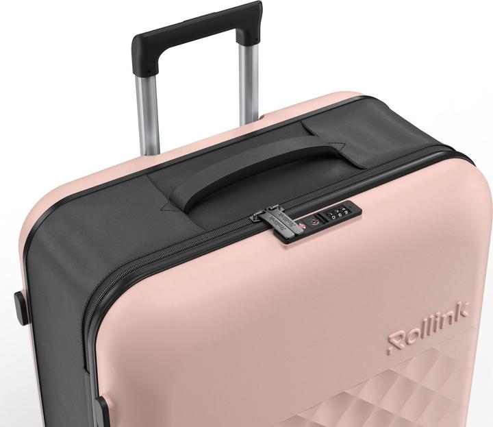 Actual product image Rollink Harde suitcase / trolley / travel case - Vega 360 - 76 cm - Rose (105 l, L (90 - 115l))