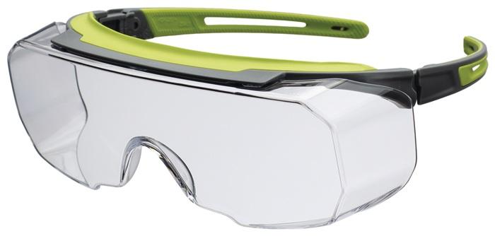 Honeywell Überbrille Avatar Plus EN166, EN170, UKCA Rahmen grau/grün, Scheibe klar Polycarbonat / TPE