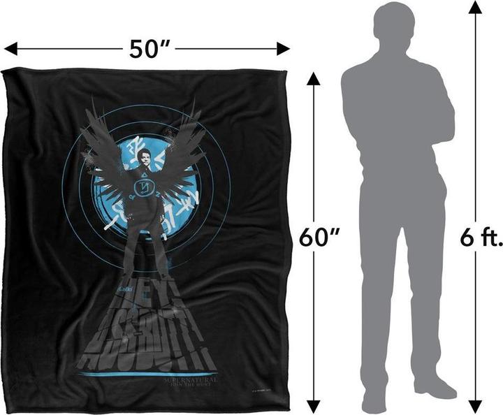 Actual product image Supernatural Hey Assbutt Castiel Blanket (152 x 127 cm)