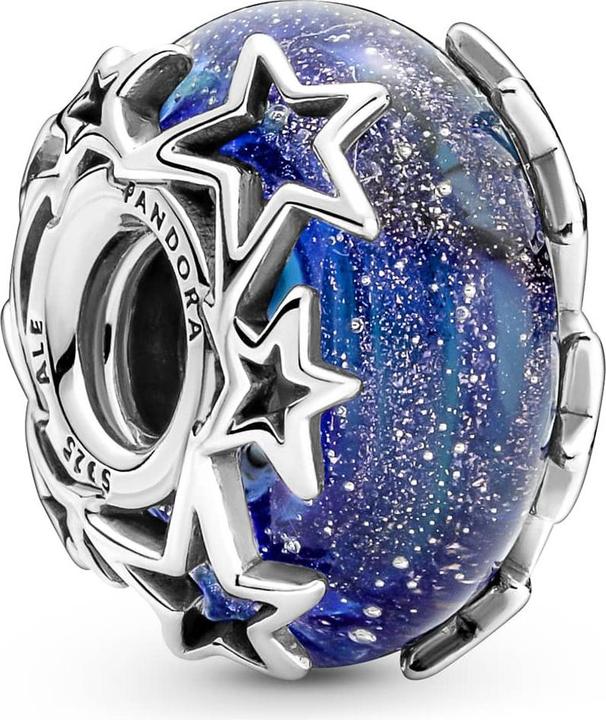 Produktbild Pandora Blaue Galaxie & Sterne Murano Charms/Beads (Glas, Silber 925)