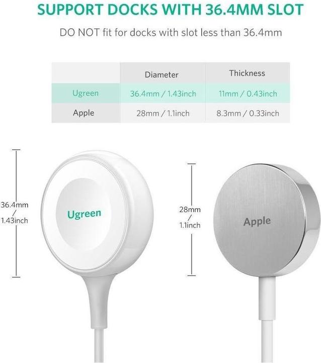 Produktbild Ugreen Wireless Charging für Apple Watch mit USB-A (5 W)