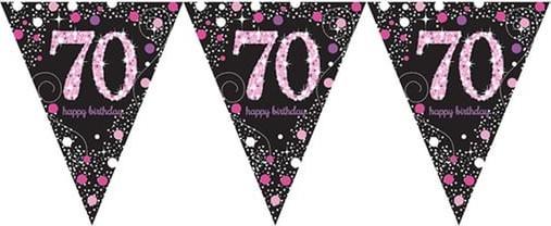 Amscan Wimpelkette 70 Sparkling Celebration pink Folie 39