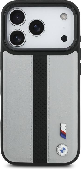 Immagine prodotto BMW Case M Perforated Stripe Logo MagSafe for iPhone 17 Pro gray (Apple iPhone 17 Pro)