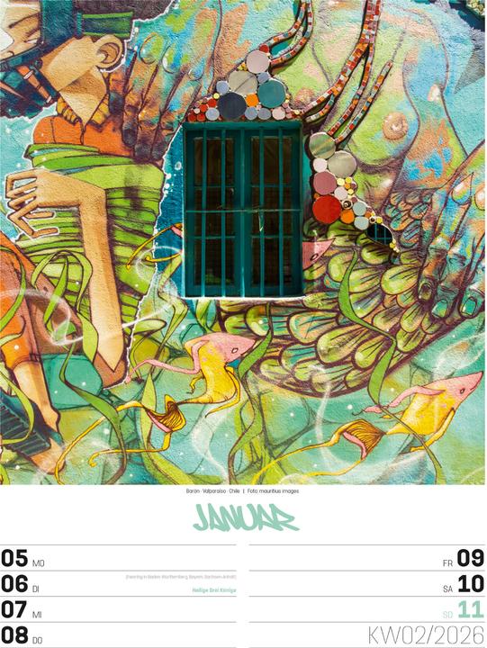 Actual product image Street Art - Graffiti - Wochenplaner Kalender 2026 (25 x 33 cm)