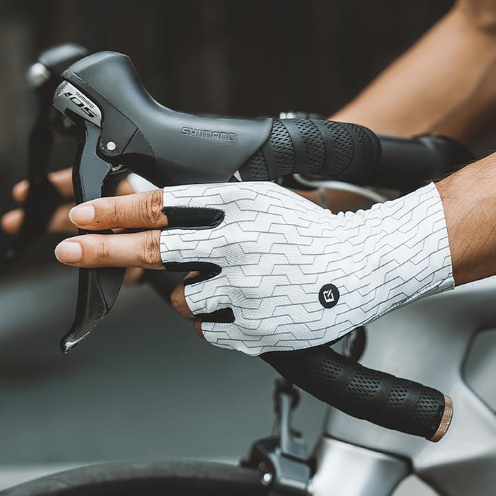 Actual product image Rockbros Road Cycling Gloves Size: L - Black and White (L)