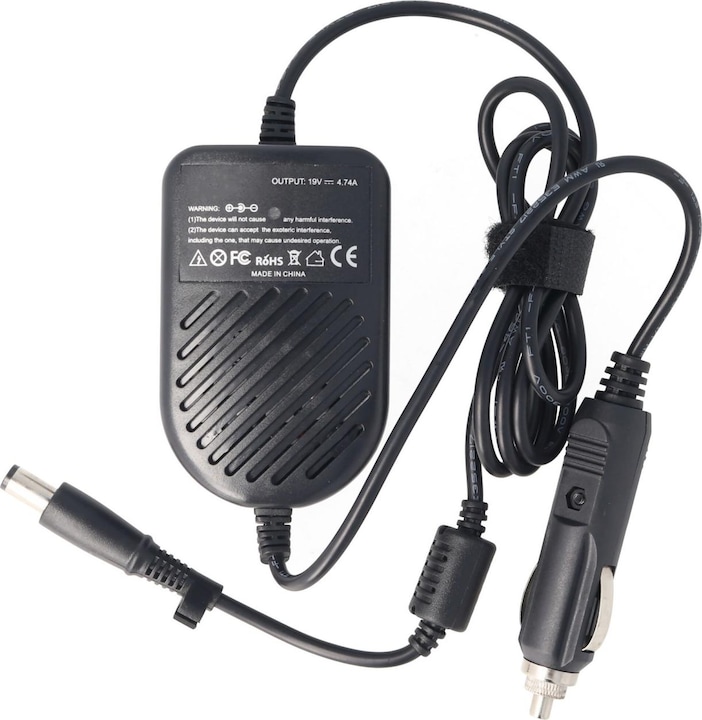 Image du produit AccuCell Chargeur allume-cigare 12V pour ordinateur portable HP Compaq 19V 4,74A (90 W)
