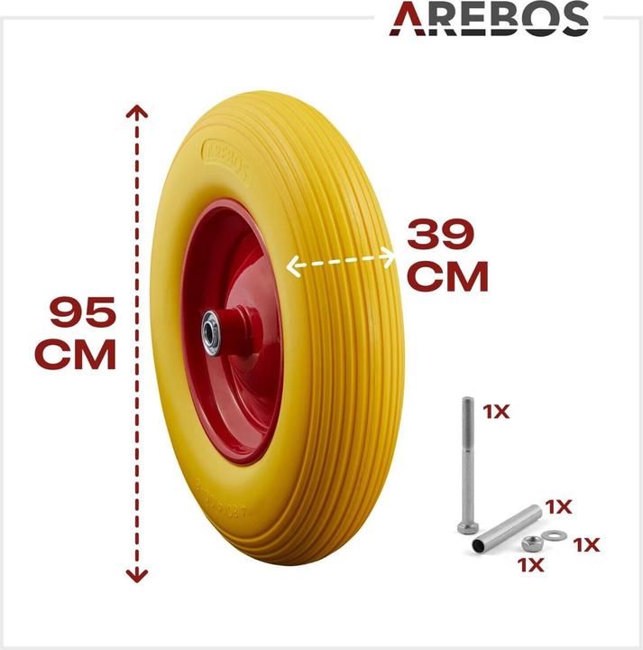 Actual product image Arebos Wheelbarrow wheel