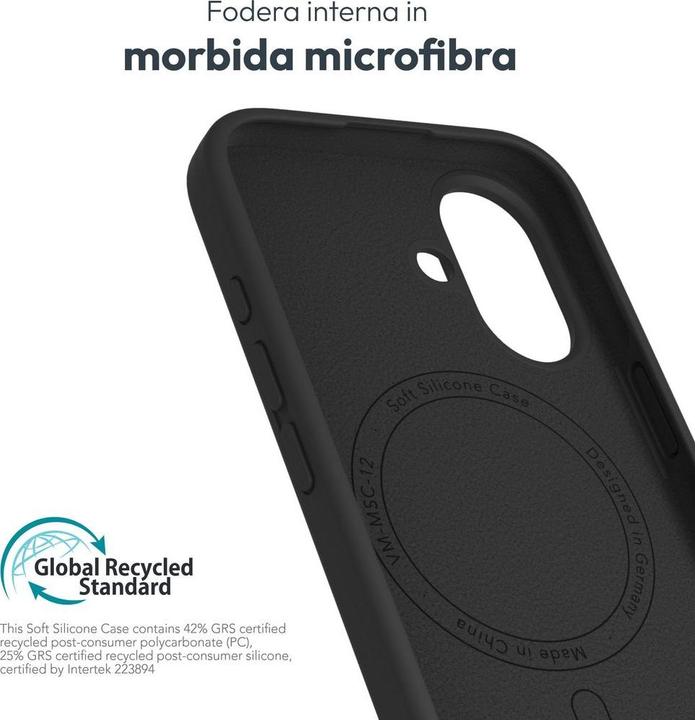 Image du produit Vonmählen Back Cover Soft Silicone iPhone 16e Black, Grundfarbe (Apple iPhone 16e)