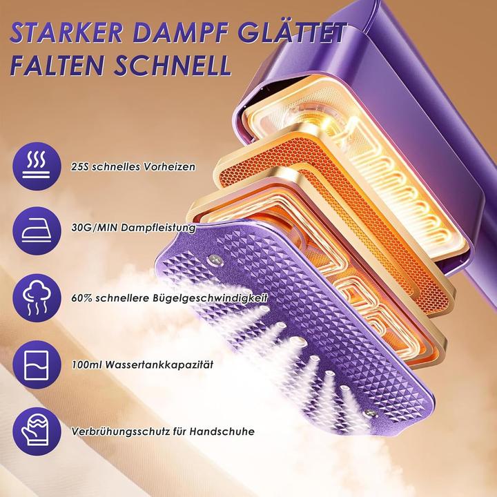 Actual product image Aigccc 2-in-1 Hand-Dampfglätter mit LED Display (1200 W)