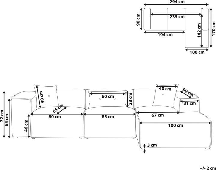 Produktbild Beliani Dolva (Ecksofa)