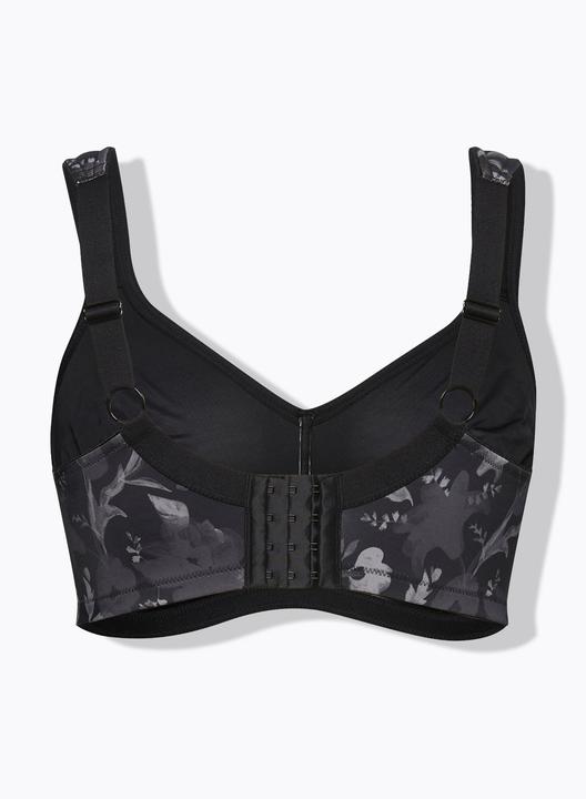 Actual product image Ulla Popken Floral Underwire-Free Microfiber Bra (85 E)