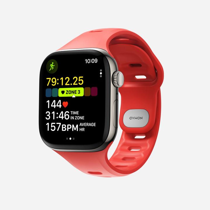 Actual product image Nomad Tempo Band 42mm Coral (Plastic, Rubber)