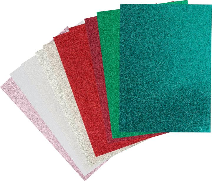 Produktbild Rico Design Glitterpapier "Xmas" (180 g/m², 10 x)