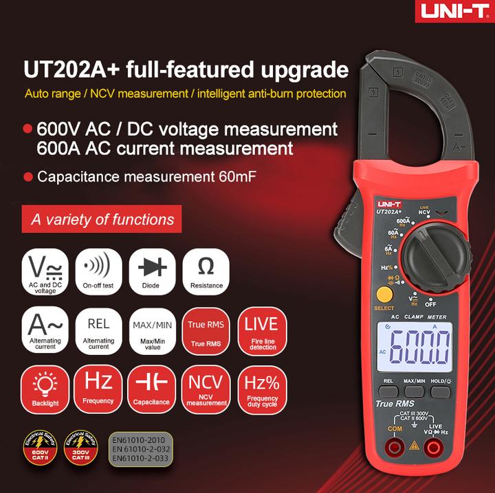 Produktbild Uni-T UT202A+ (CAT II 600V, CAT II 300V)