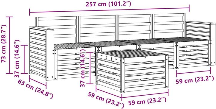 Produktbild vidaXL Outdoor-Sofa