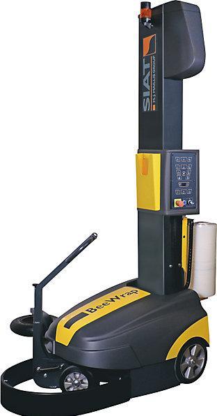 Actual product image kaiserkraft BeeWrap-L pallet wrapper, PE stretch film, film carriage with 240% pre-stretch.