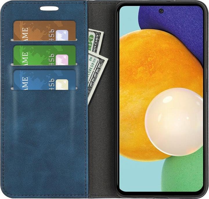 Image du produit Cover-Discount Galaxy A13 4G - Housse soyeuse Stand Flip Case bleu foncé (Samsung Galaxy A13, Samsung Galaxy A13 5G)