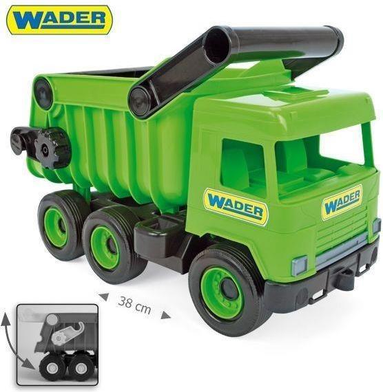 Actual product image Wader Green middle truck dump truck in a cardboard box