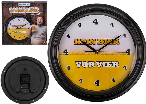 Ootb Wanduhr mit Sound, Kein Bier vor 4, D: ca. 32 cm (32 cm)