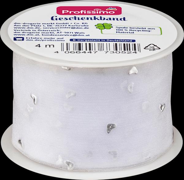 Immagine prodotto dm Profissimo Profissimo nastro cuore organza argento