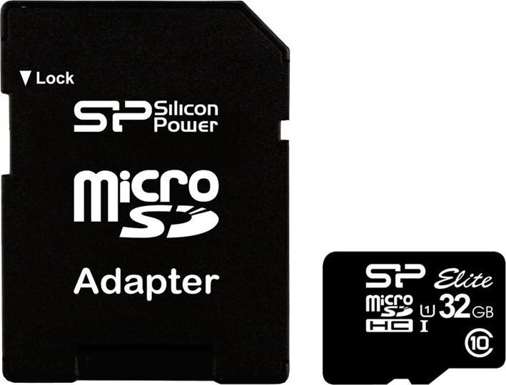 Actual product image Silicon Power Elite (32 GB, microSDHC, U1, UHS-I)