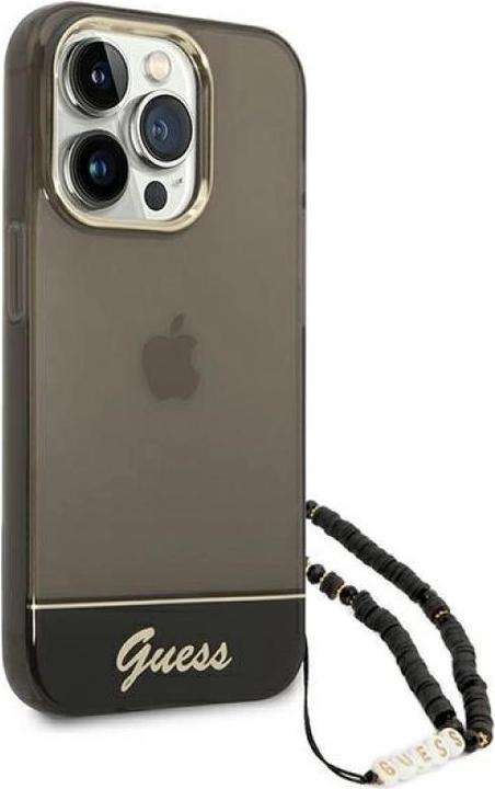 Produktbild Guess GUHCP14XHGCOHK iPhone 14 Pro Max 6,7" czarny/black hardcase Translucent Pearl Strap (Apple iPhone 14 Pro Max)
