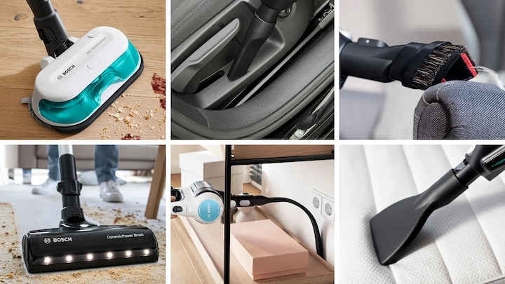 Immagine prodotto Bosch Hausgeräte Scopa elettrica lavapavimenti 2in1 Unlimited 7 ProHygienic Aqua Bianco