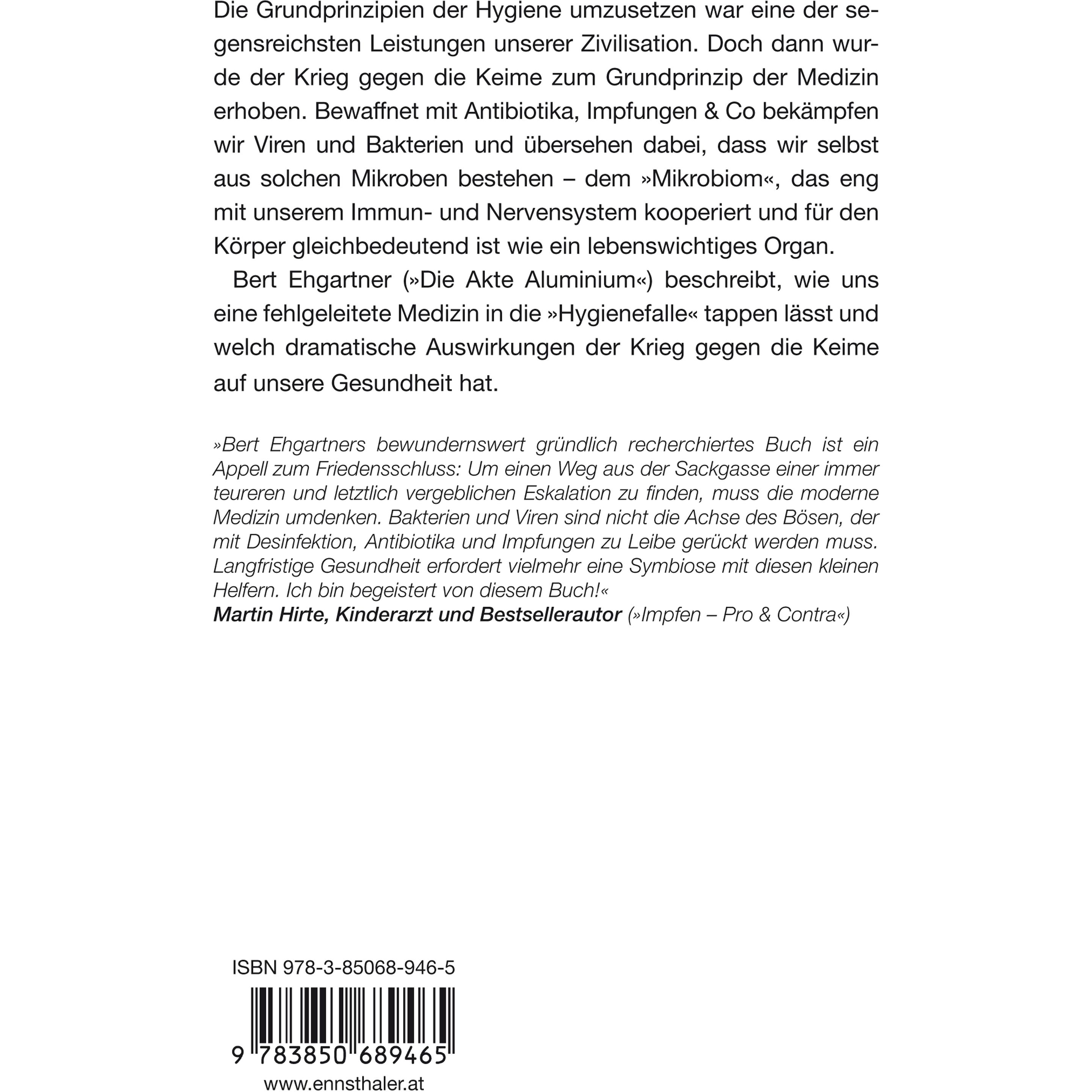 Thumbnail - Die Hygienefalle, Ratgeber von Bert Ehgartner