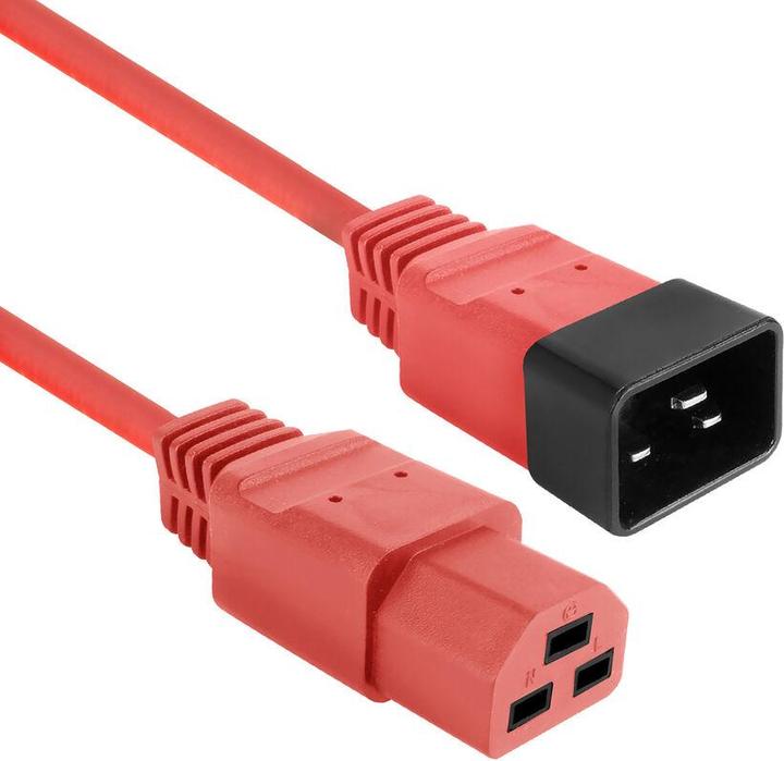 Produktbild Powercord C20 - C21 IEC60320 red 2 m (2 m)