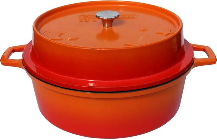 Actual product image Grillfürst Dutch Oven without feet - enamelled - DO4 - orange