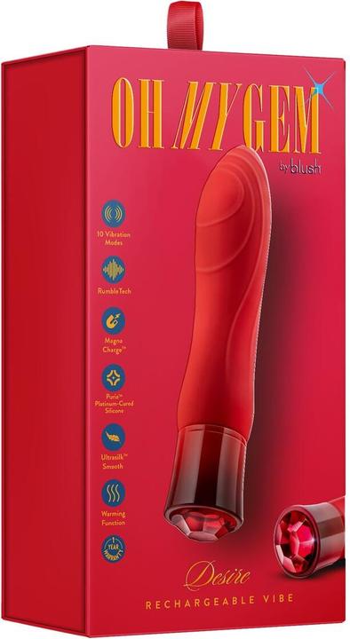 Produktbild Blush Oh My Gem - Desire - 5.5" Puria Silicone G Spot Vibrator - 5 Speeds & 5 Unique Vibrating Modes