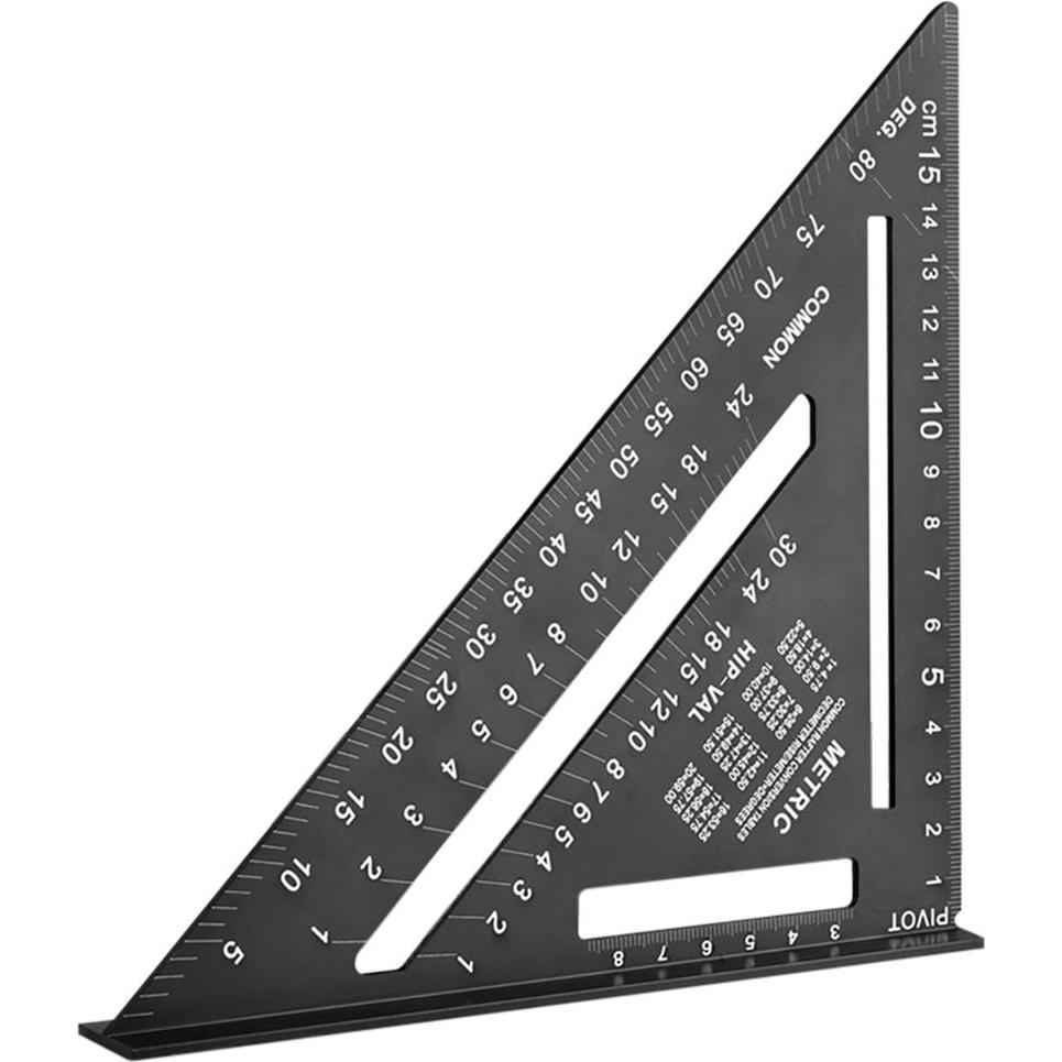 Stahlwerk, Lineal, Lineal Set mit Multiwinkel-Messlineal, Dreikant-Lineal, Winkeldreieck (300 mm)