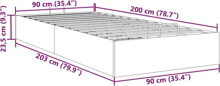 Produktbild vidaXL Ottoman-Bett (100 x 200 cm)