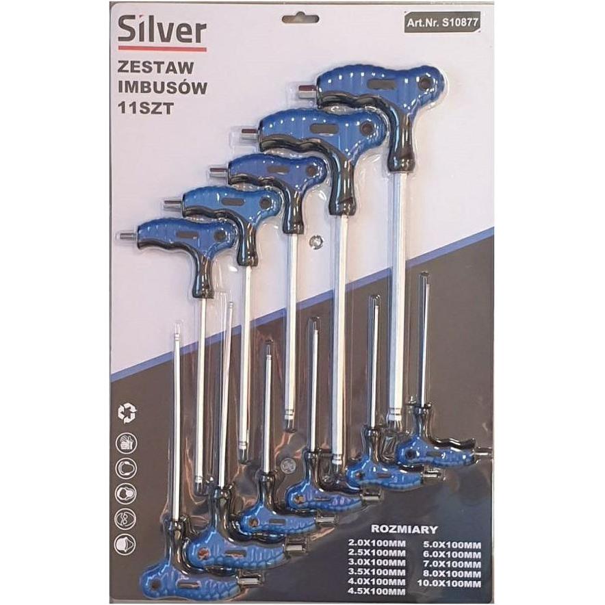 Silver, Schraubenzieher, WKRĘTAKI 11szt. TYP T HEX 2-10mm/