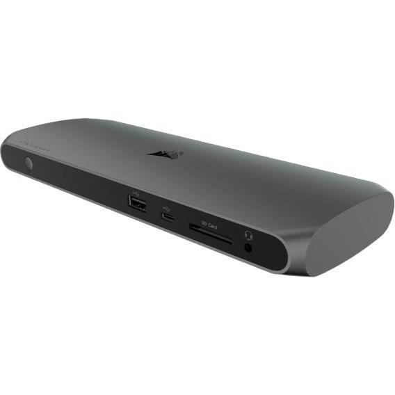 Thumbnail - Corsair TBT100 (Thunderbolt, 9 Ports), Dockingstation + USB Hub, Schwarz, Silber