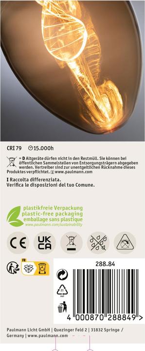 Produktbild Paulmann Kolben B75 Inner Glow (E27, 3.50 W, 180 lm, 1 x)