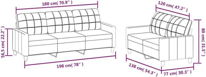 Produktbild vidaXL Sofagarnitur (Polstergruppe)