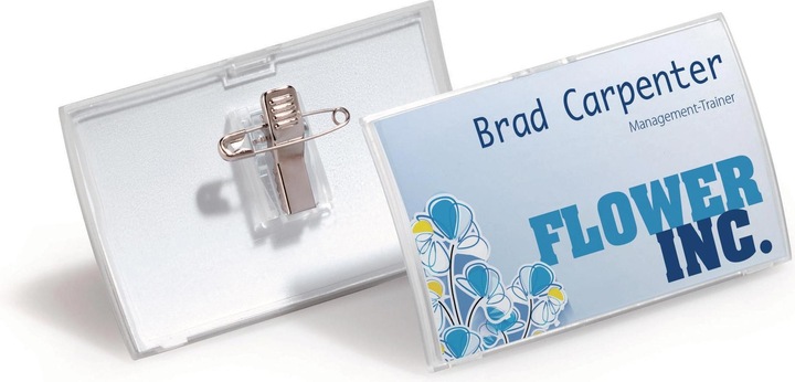 Image du produit Durable Badge avec pince combinée 54x90mm