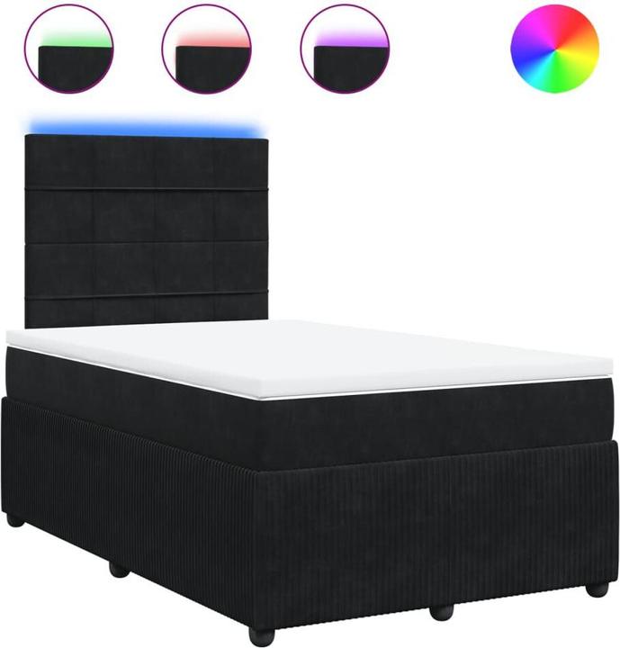 Produktbild VidaXL Bo x springbett mit Matratze 120 x 200 cm Samt (120 x 200 cm)
