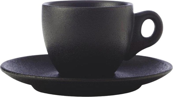 Actual product image Maxwell & Williams Espresso Cup and Saucer Caviar Black (80 ml, 1 x)