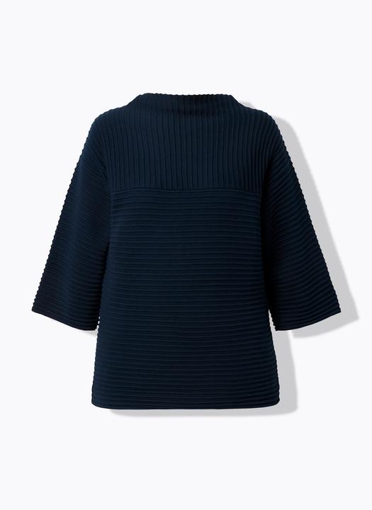 Produktbild Ulla Popken Sweatshirt, Rippsweat, Stehkragen, 3/4-Arm (58)