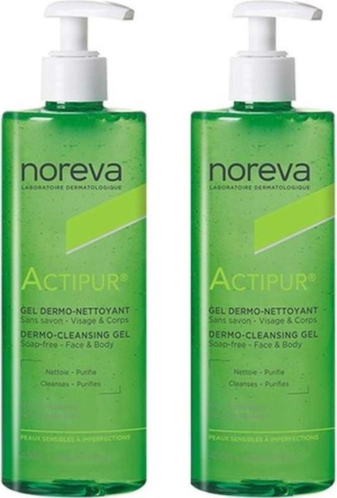 Actual product image Noreva Actipur Purifying Dermo-Cleansing Gel 400ml - Pack of 2 (400 ml)
