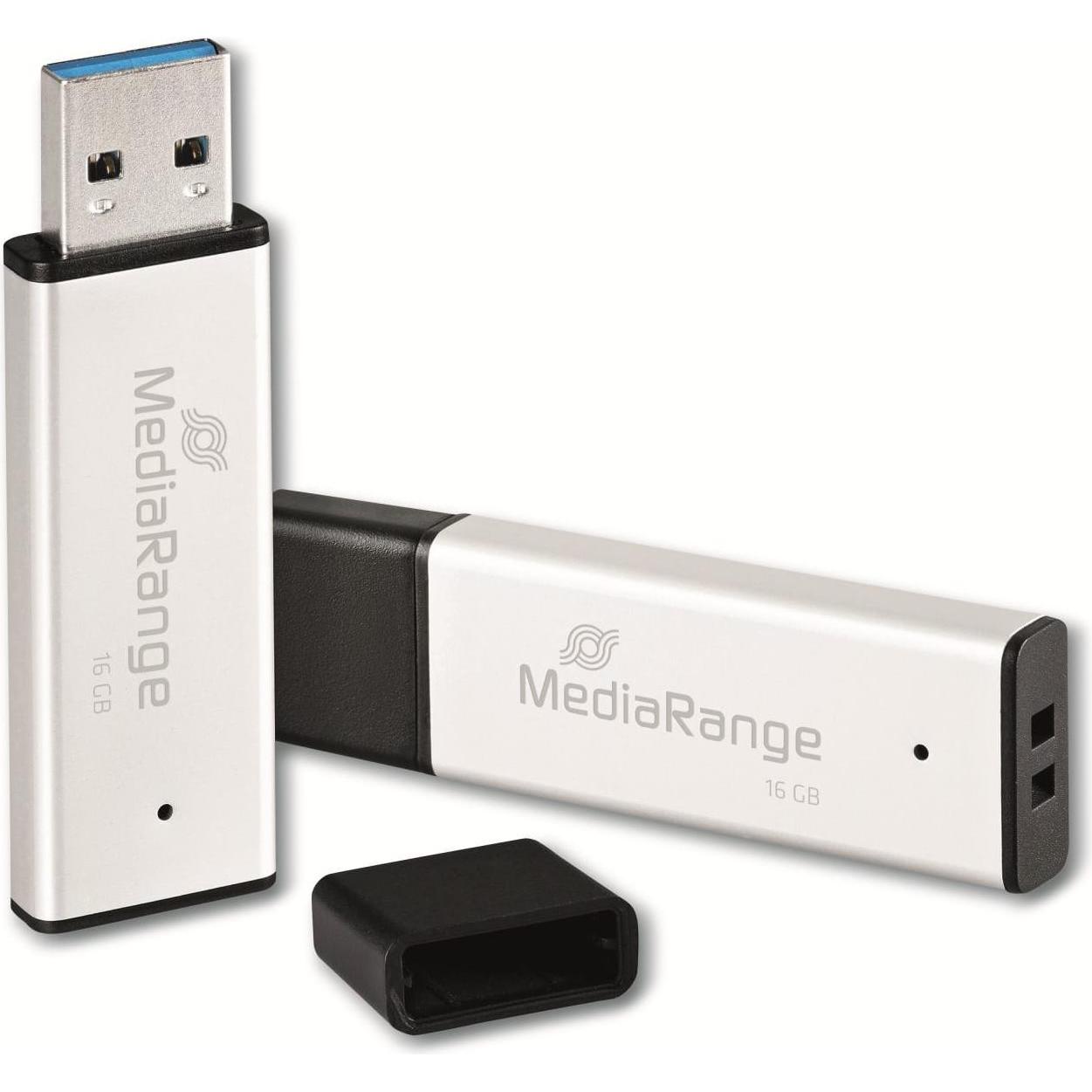 Thumbnail - MediaRange High performance 16GB U3 MR1899 (16 GB, USB 3.2, USB-A), USB Stick, Schwarz