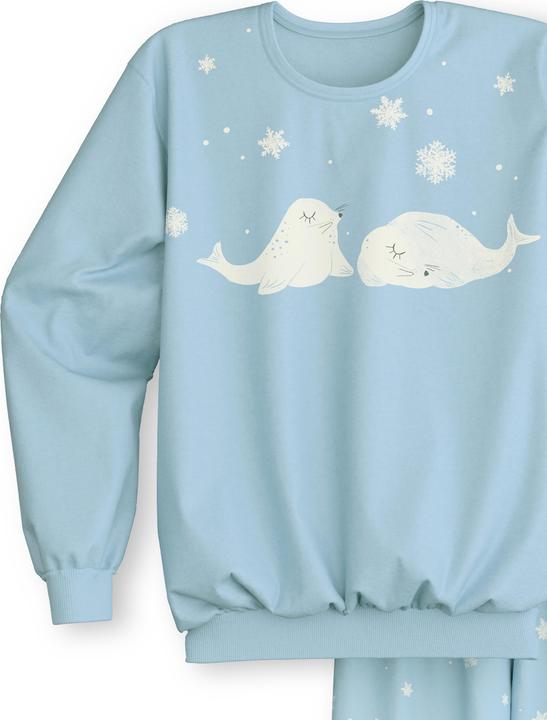Produktbild Calida Kids Snowflakes Bündchen-Pyjama (128)