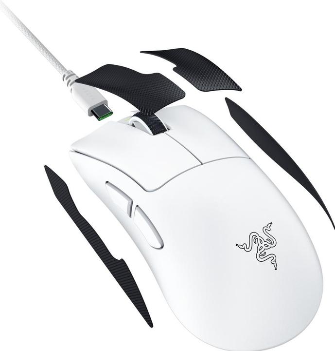 Actual product image Razer Deathadder V4 Pro Mouse White (Wireless)