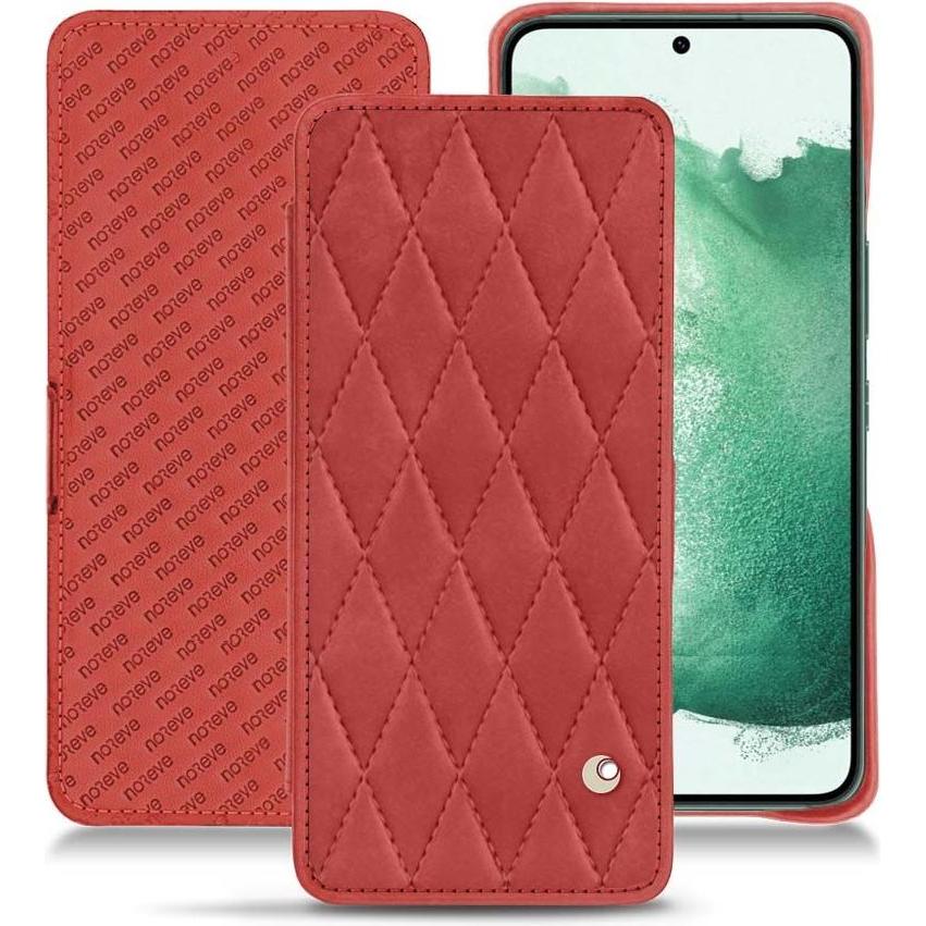 Noreve Lederschutzhülle horizontal (Samsung Galaxy S22+ 5G), Smartphone Hülle, Rot